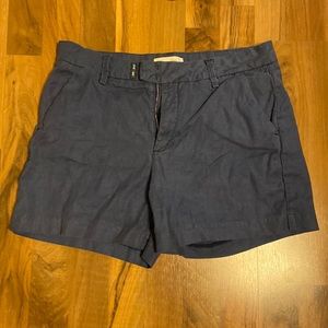 Blue linen shorts
